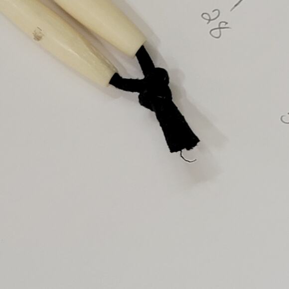 Tribal Boho Beaded Necklace With Carved Wood Bone Style Beads And Earthy Accents - Picture 10 of 10